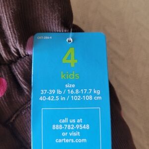 Carter's Brown Puffy Vest with Pink Dots